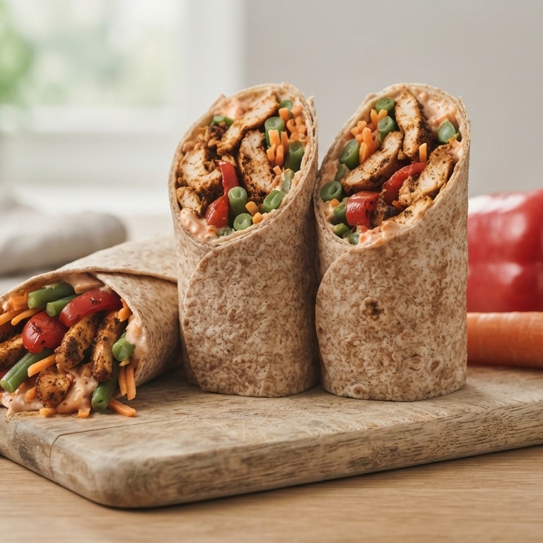 Pittige kip wraps