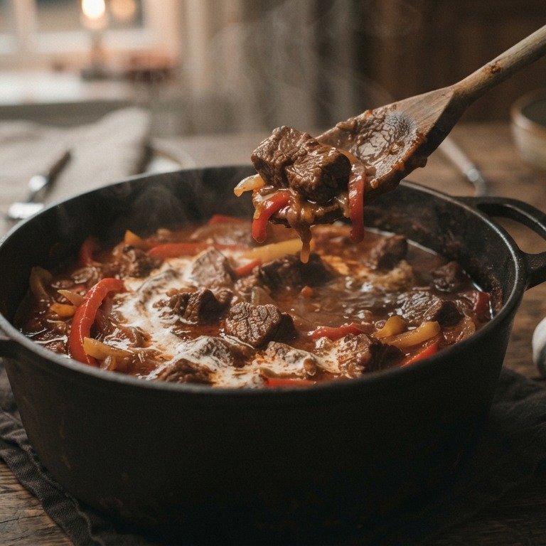 Pittige rundergoulash