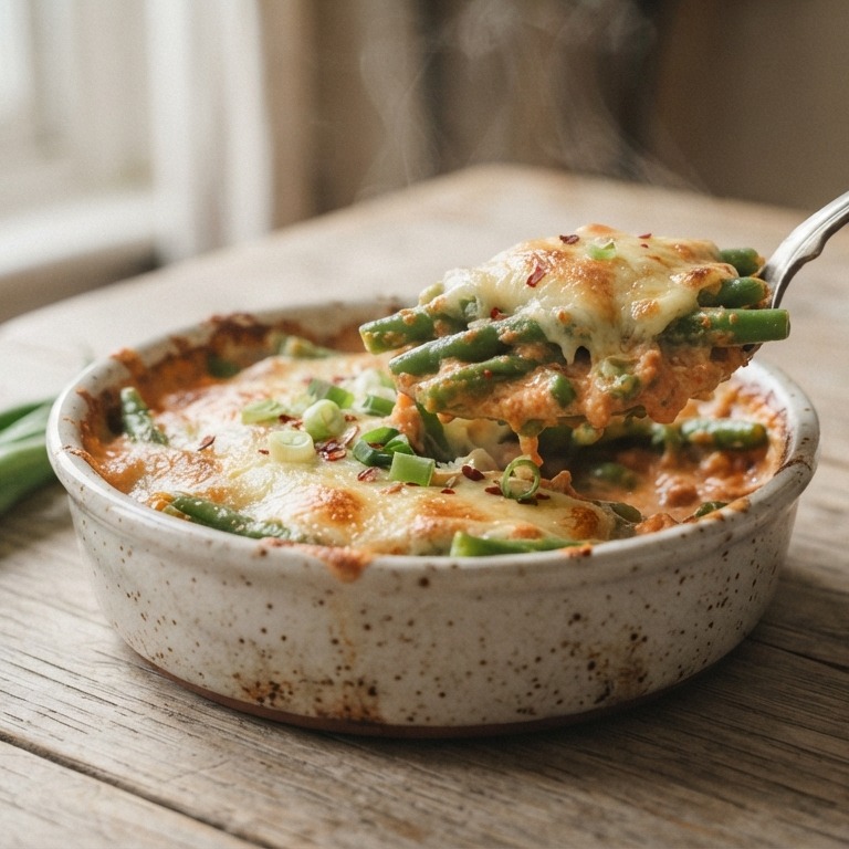 Pittige sperziebonen uit de oven