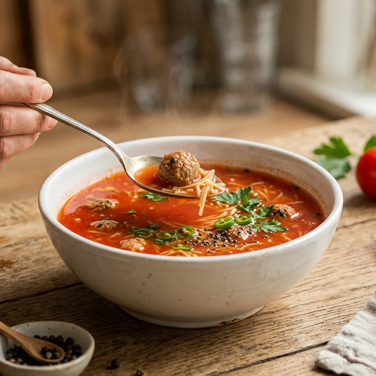 Pittige tomatensoep