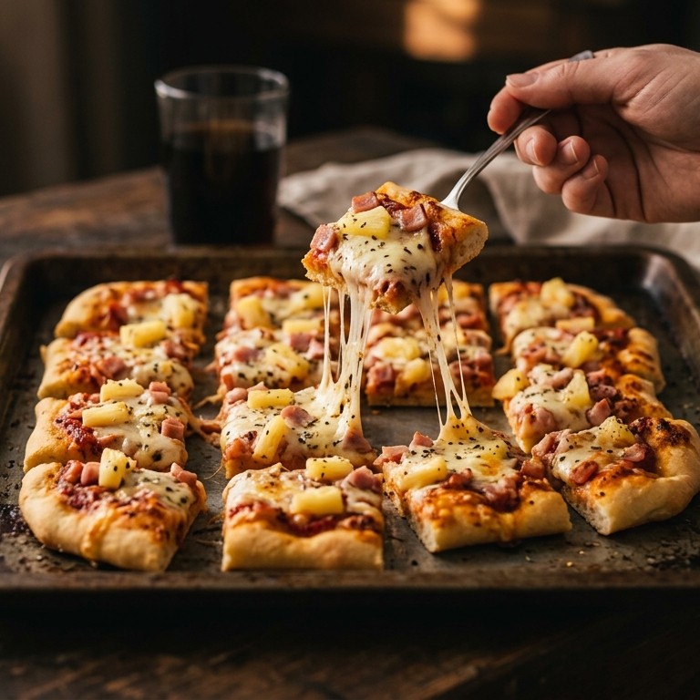 Pizza hapjes Hawaii
