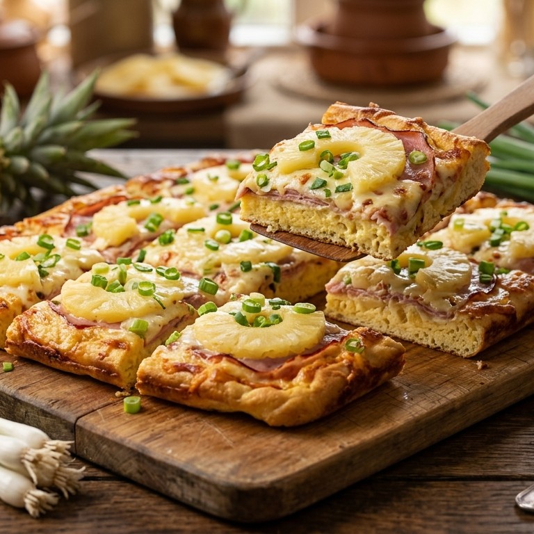 Plaatkoek Hawaii voor buffet