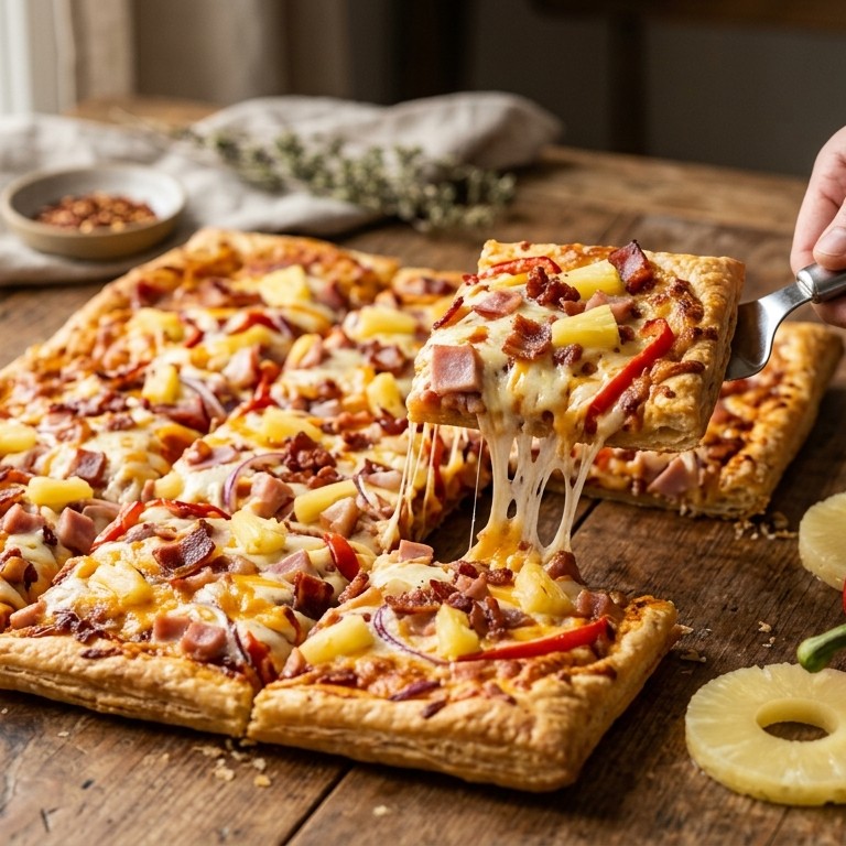 Plaatpizza vleeswaren