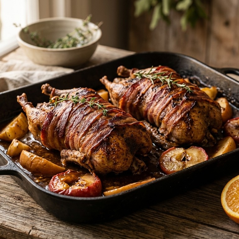 Pluimvee Eend met pikante saus
