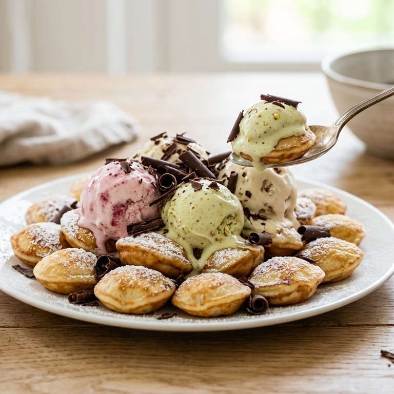 Poffertjes met ijs