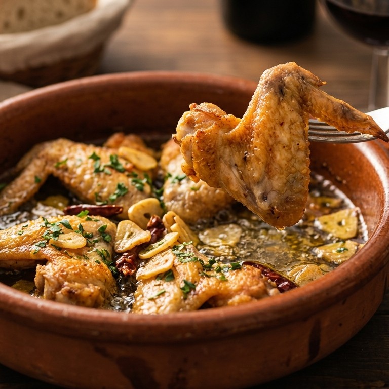 Pollo al ajillo (kipvleugels in knoflook)