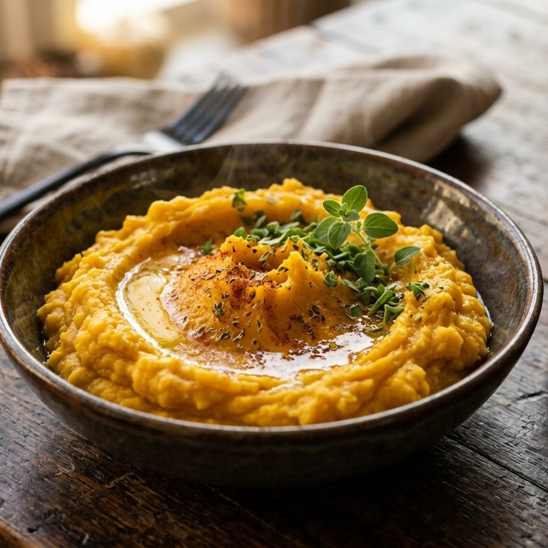 Pompoenaardappelpuree