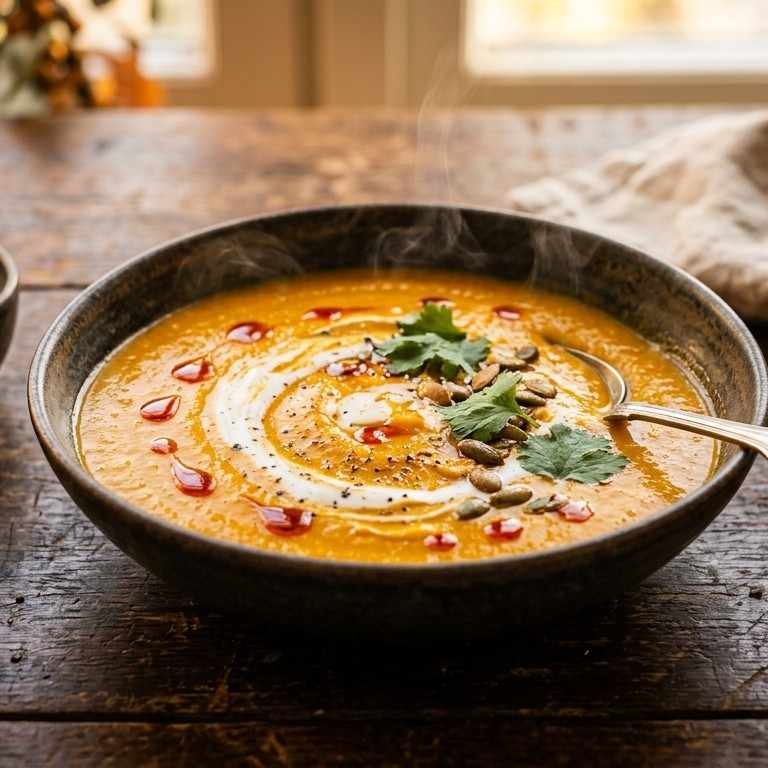 Pompoensoep (met curry en kokos)