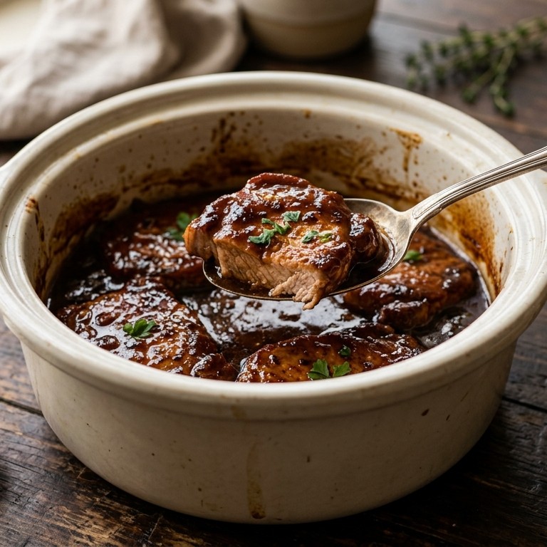 Porc chops uit slowcooker