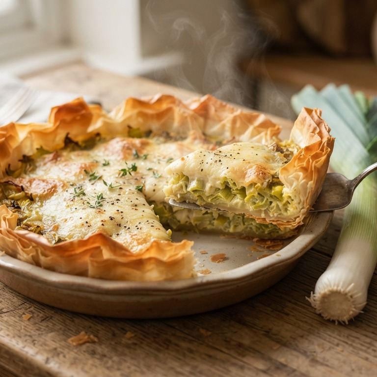 Preitaart met creme fraiche