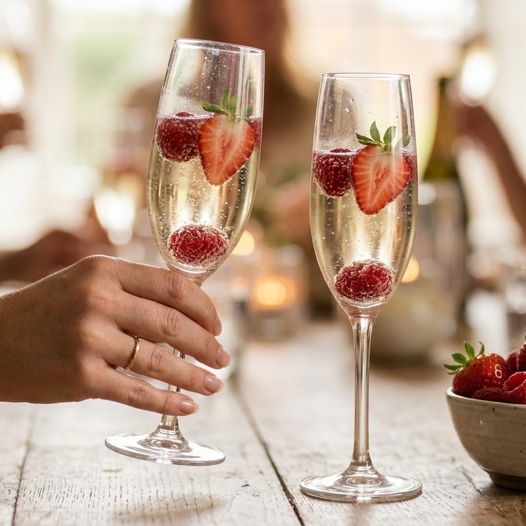 Prosecco met rood fruit