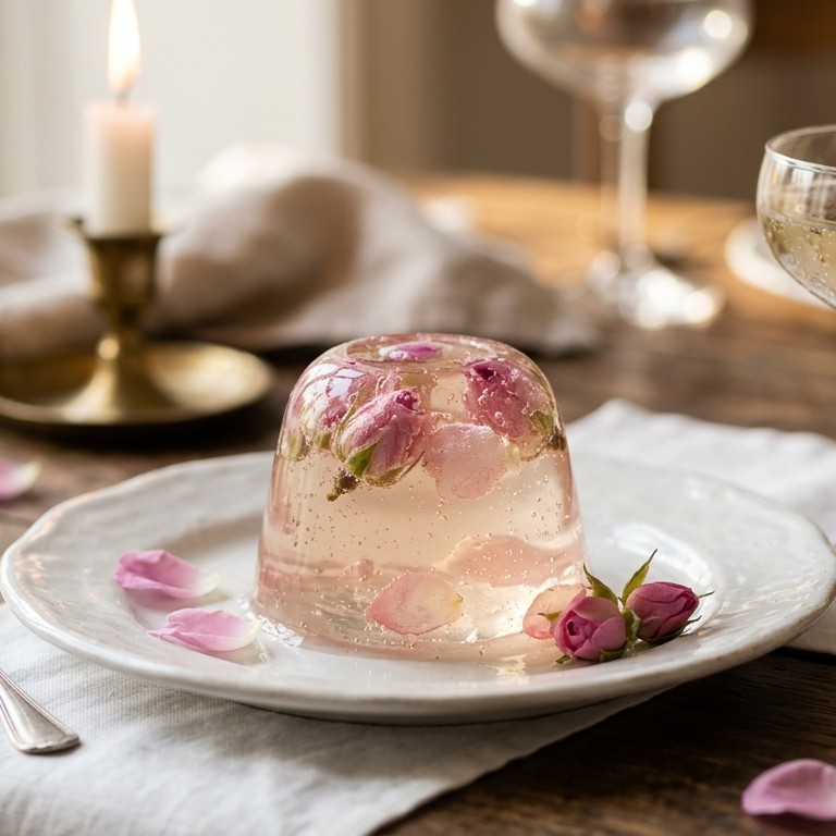 Pudding met Rozenknopjes