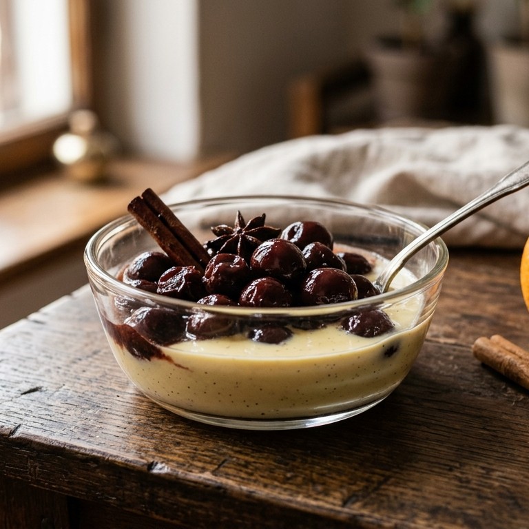 Punchkersen met vanillesaus