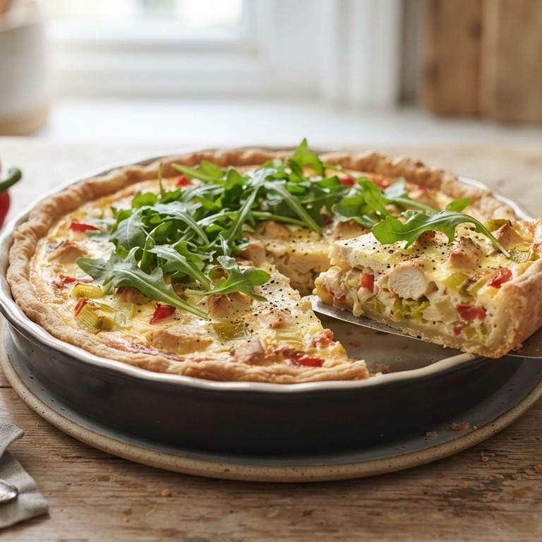 Quiche met kip