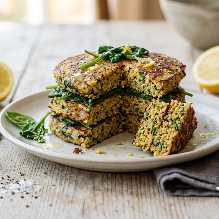 Quinoa pannekoekjes met spinazie