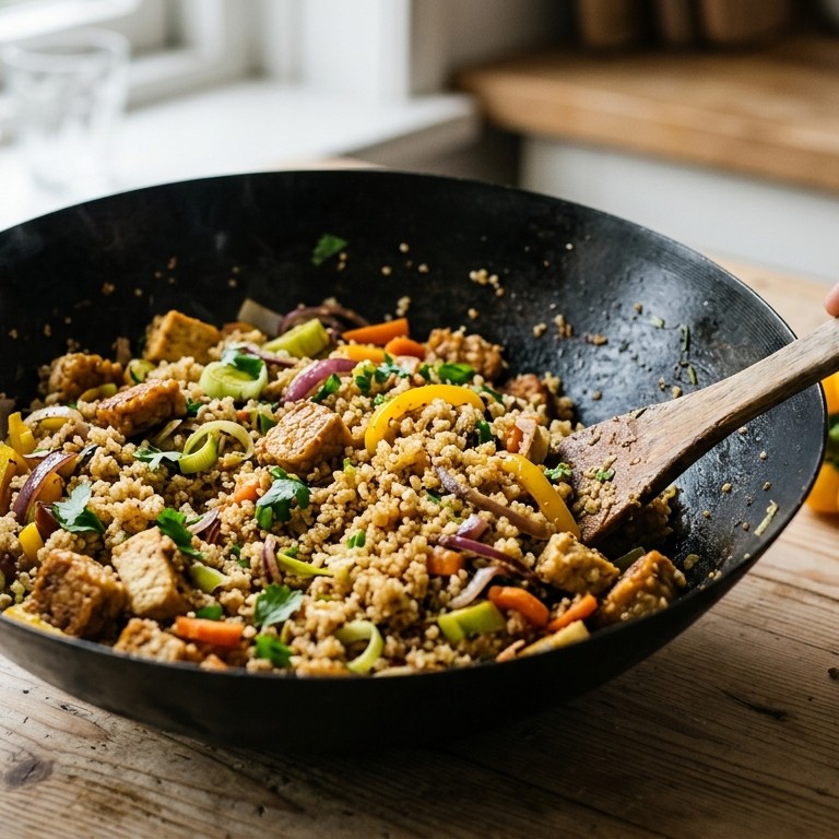 Quinoa-roerbak met specerijen