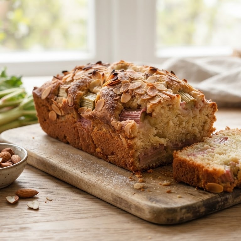 Rabarbercake met amandelen