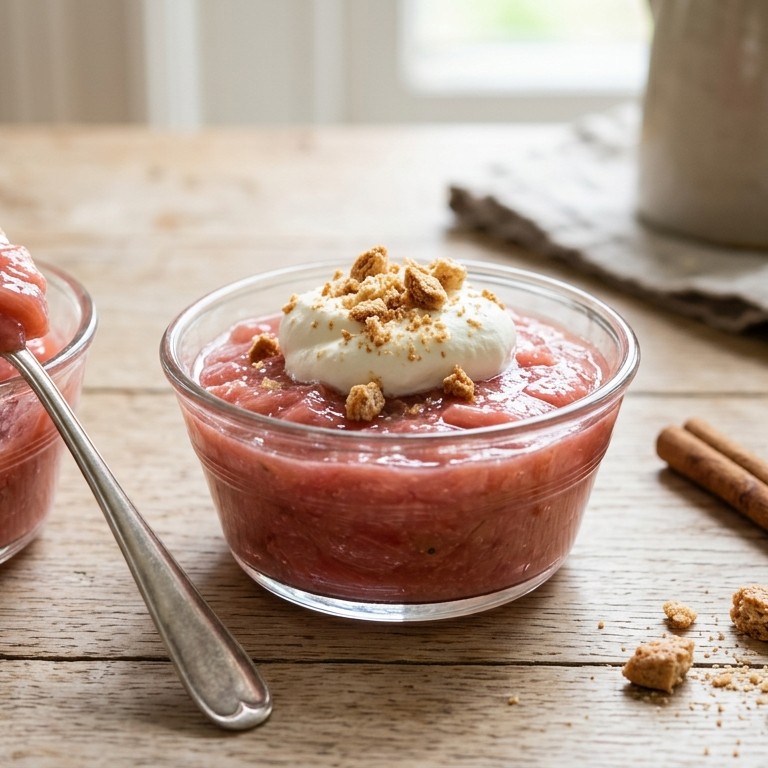 Rabarbercompote met room