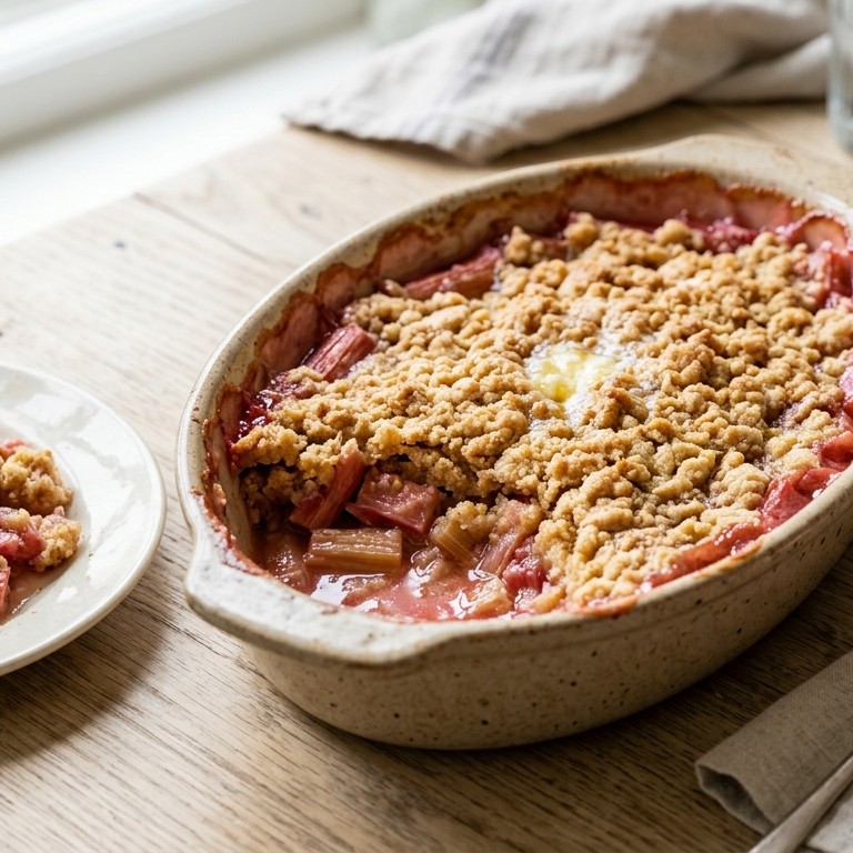 Rabarberdessert uit de oven