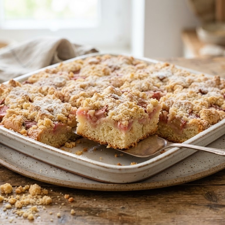 Rabarberkruimelkoek