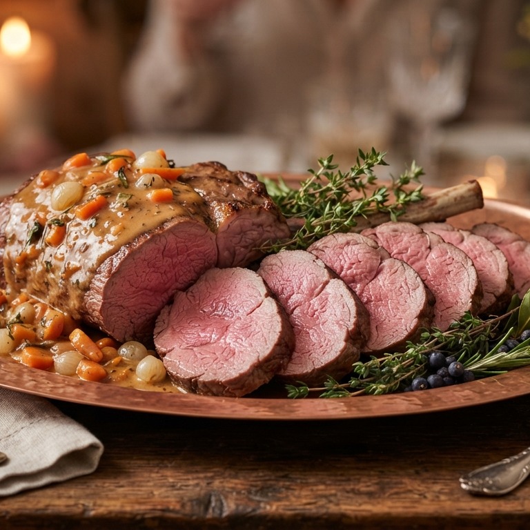 Reerug met roomsaus ( Selle de Chevreuil à la Crème)