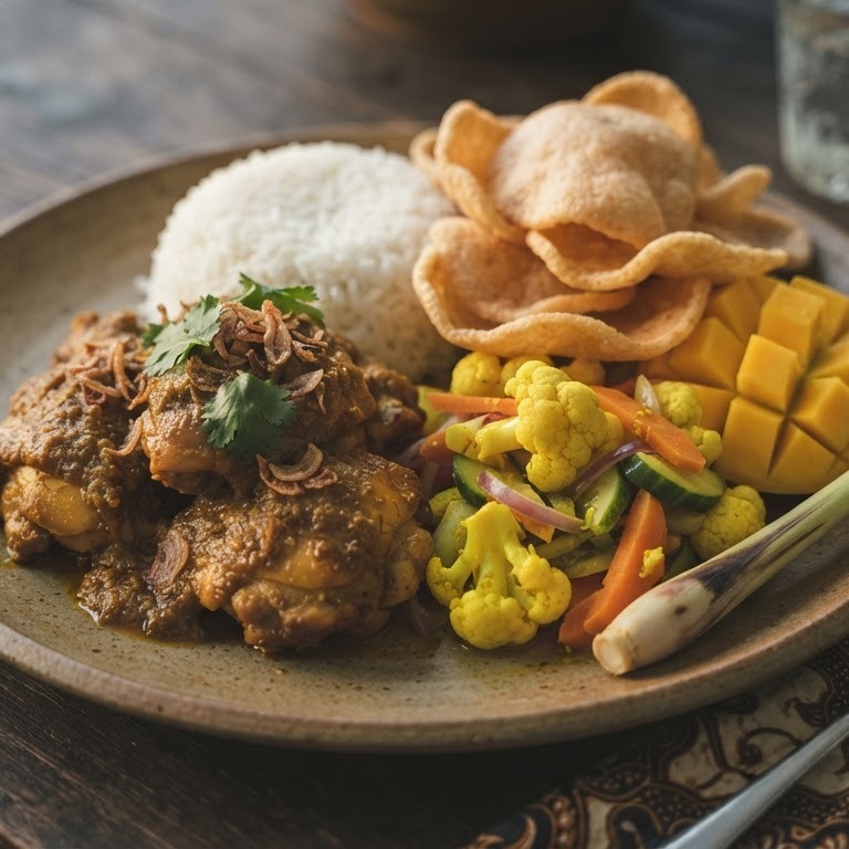 Rendang Ayam met zoetzuur