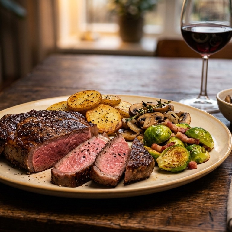 Ribeye met spruitjes
