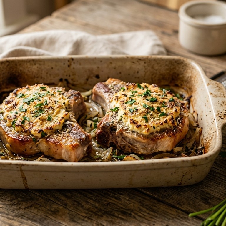 Ribkarbonade met citroen ricotta