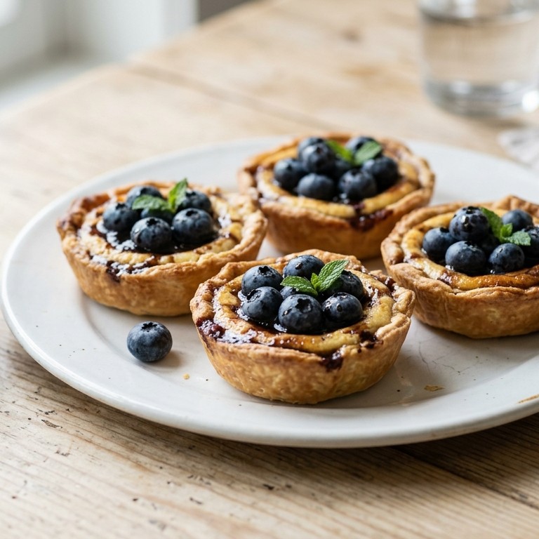 Ricottataartjes met blauwe bessen