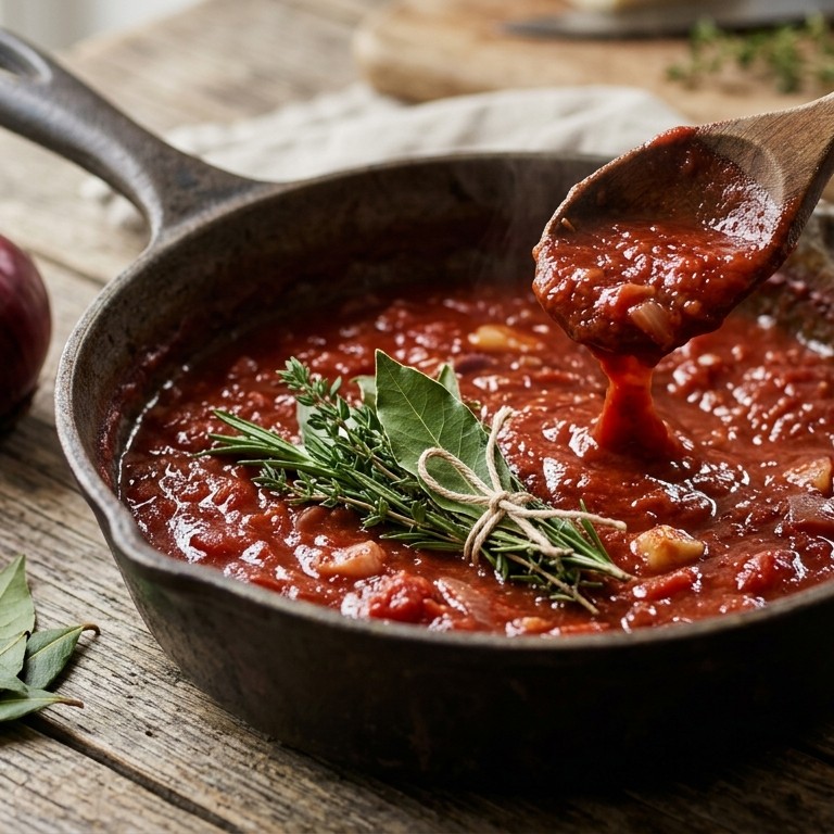 Rijke tomatensaus