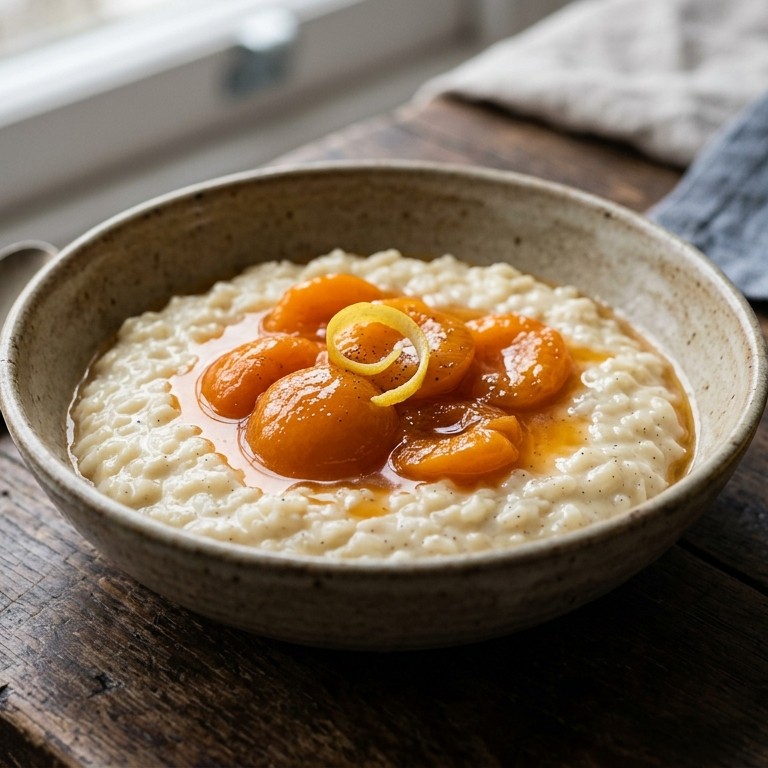 Rijstpudding met abrikozen