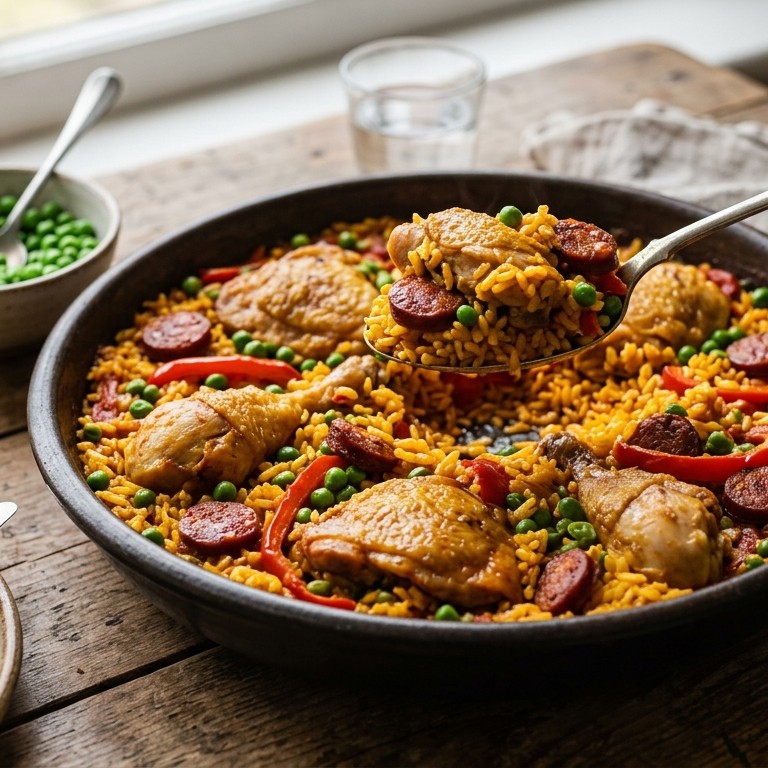 Rijstschotel met kipfilet