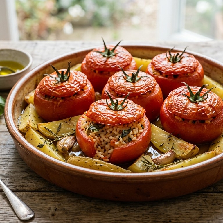 Ripieni di roso (tomaten gevuld met rijst)