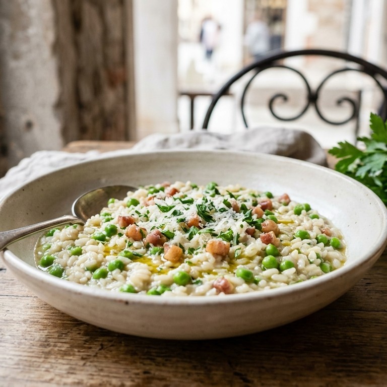 Risotto met doperwten  (Risi e bisi)