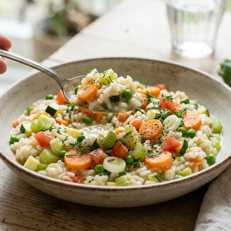 Risotto met zomergroenten