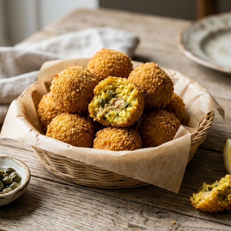 Risottoballetjes met tonijn