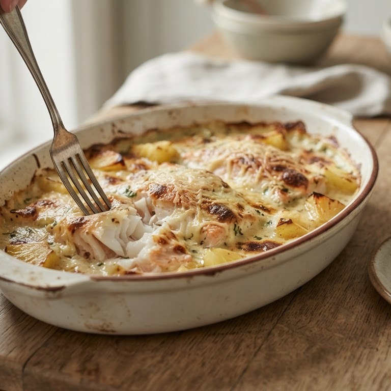 Rode poon met Boursin Cuisine uit de oven