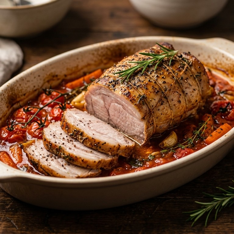 Rollade met tomatensaus