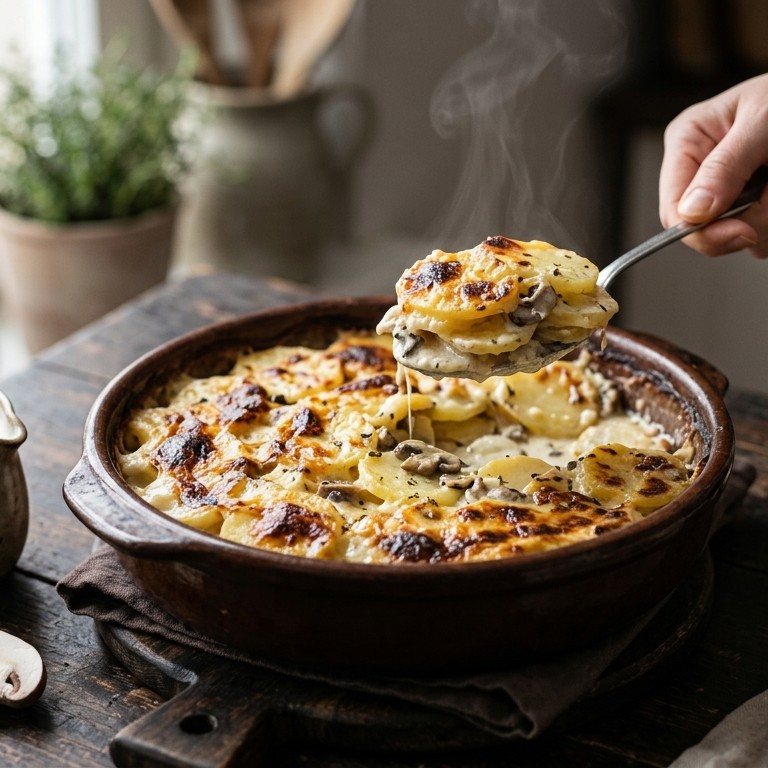 Romige aardappelschijfjes uit de oven