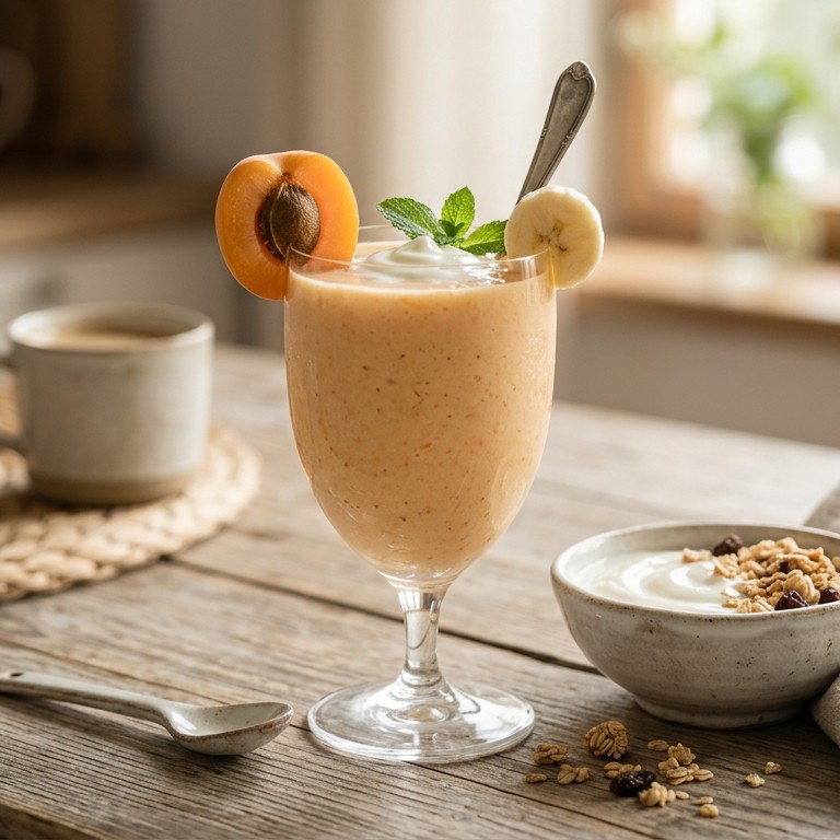 Romige bananen-abrikozen-smoothie