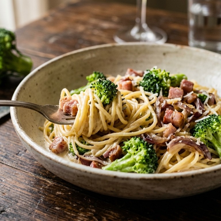 Romige broccoli pasta