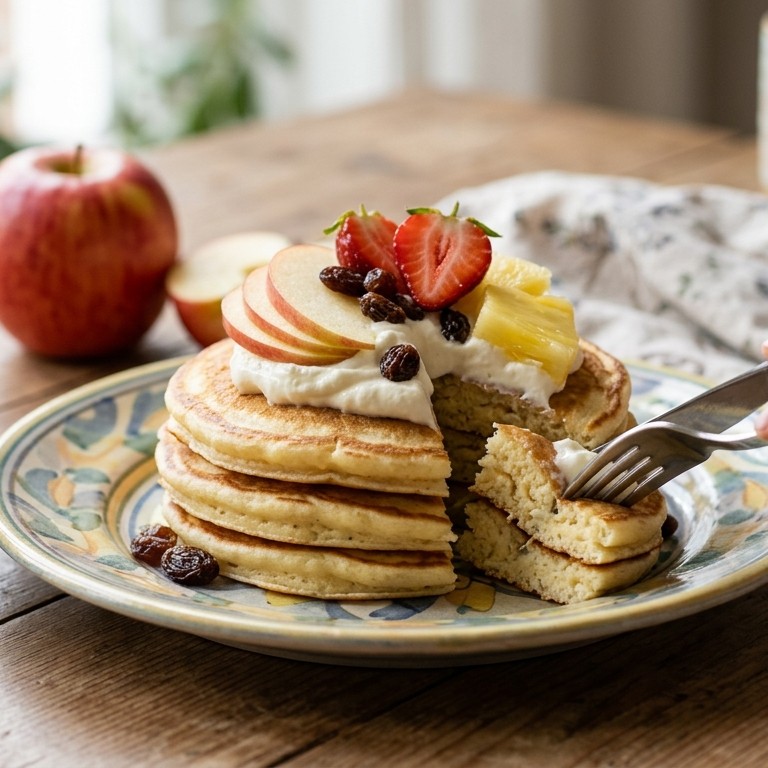 Romige fruitpannenkoeken (kinderrecept)