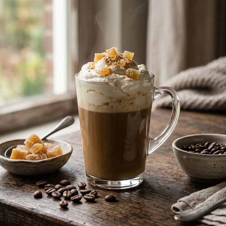 Romige gemberkoffie