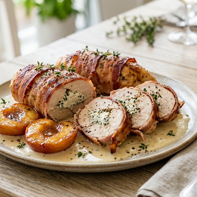 Romige kipfilet met nectarines