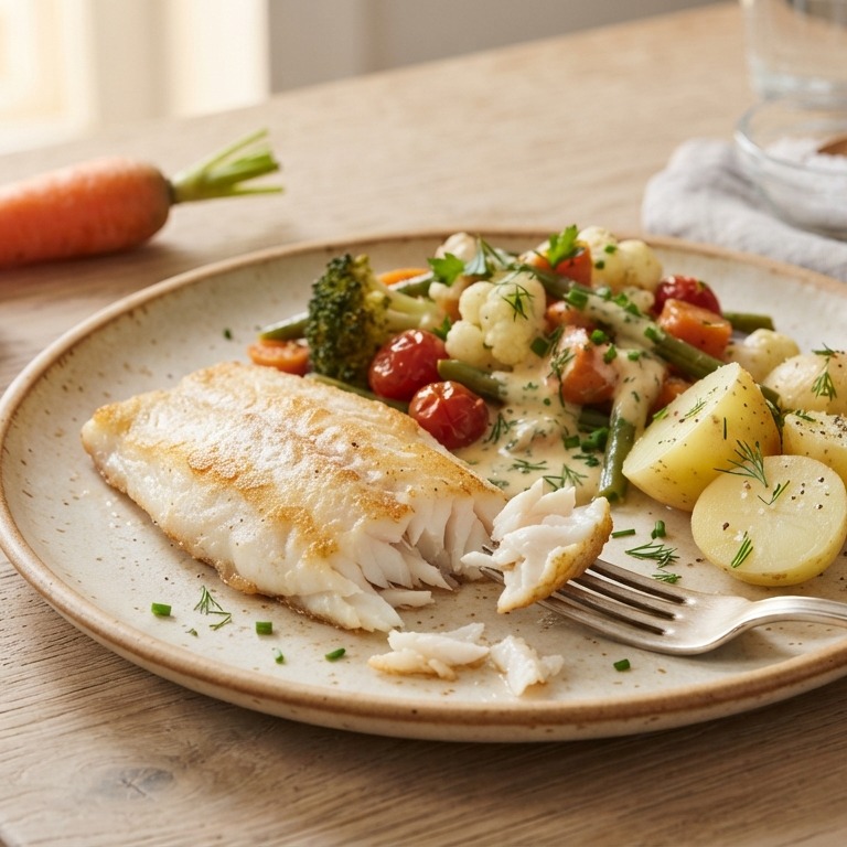 Roodbaarsfilet met groenteschotel
