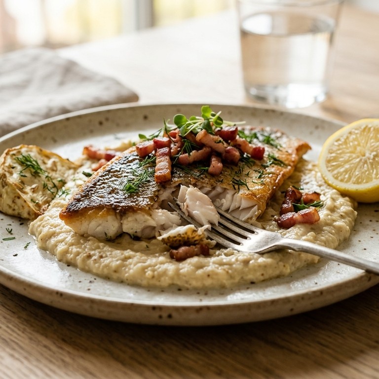 Roodbaarsfilet met knolselderij