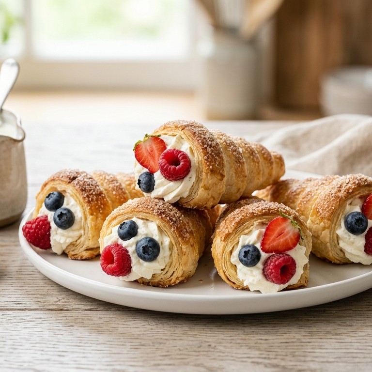 Roomhoorntjes met zomerfruit