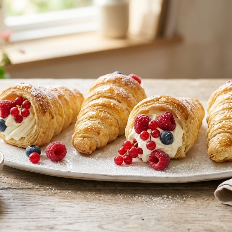 Roomhoorntjes met zomerfruit
