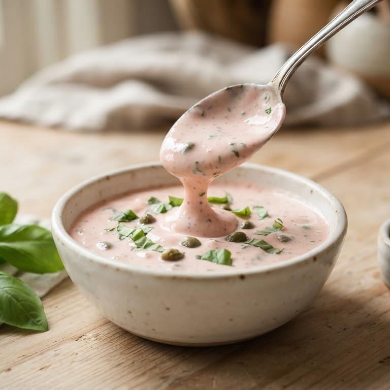 Roomsaus met basilicum