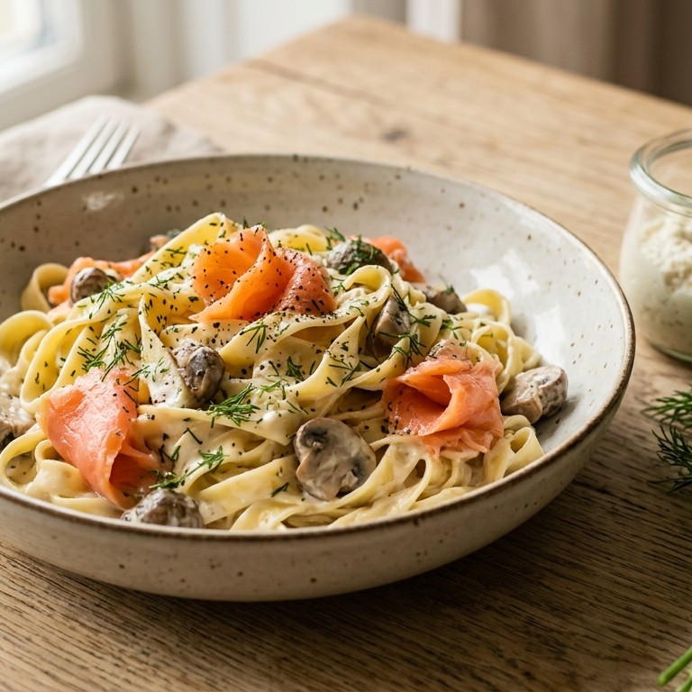 Roomsaus met gerookte zalm